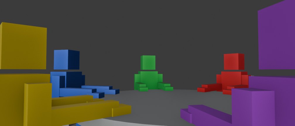 Blender staging test for a scene around a table