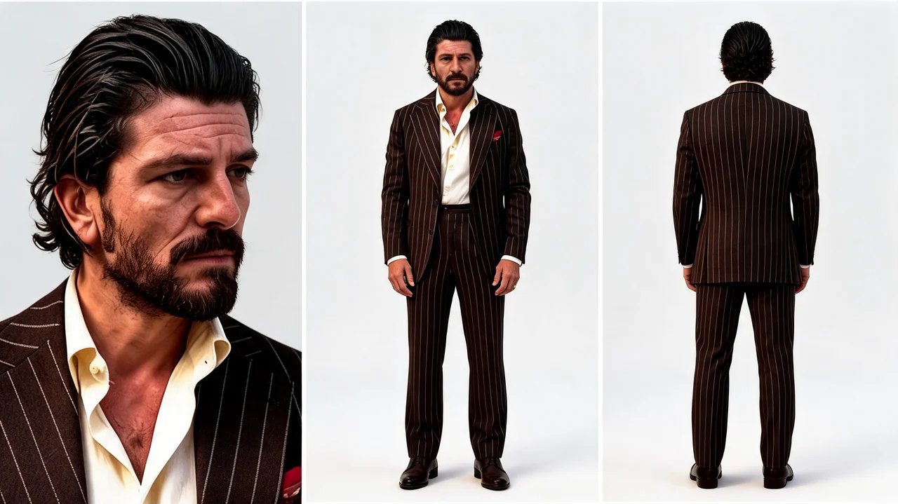 Character development with costume and multiple views